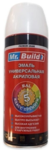 Mr.Build эмаль 712471 тон 9003 снежно белый, 400 мл