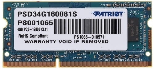 Оперативная память Patriot PSD34G160081S 4Gb