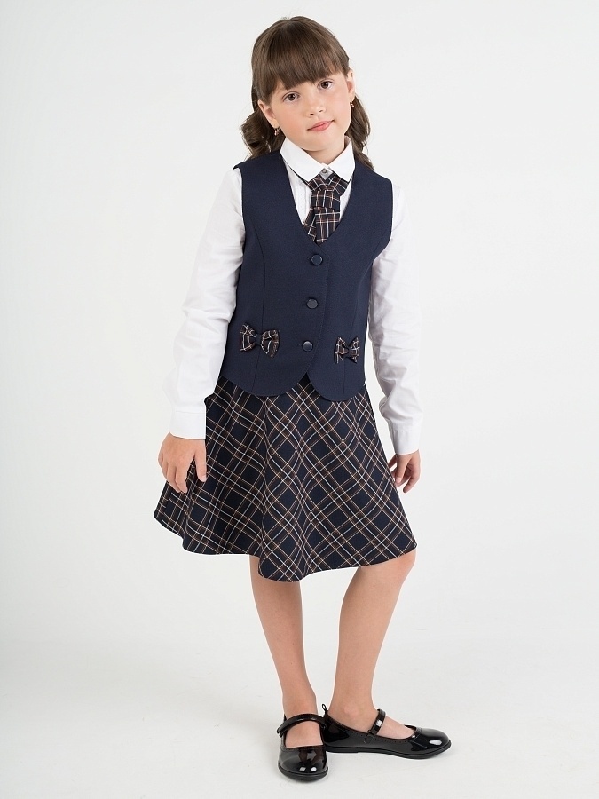 Купить Школьная юбка Sens Fashion 003 в клетку синяя 44 в Алматы ...