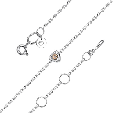 АЛЬКОР 05-3530/000Б-00 длина 19 см, вес 1.46 г золото, серебро, плетение якорное