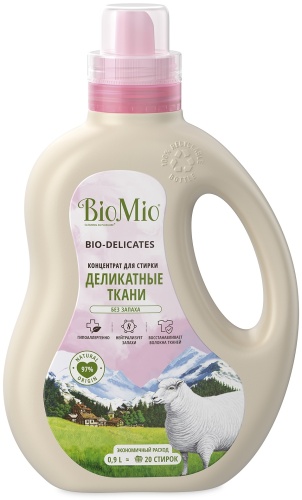 Гель BioMio Bio-Delicates для белых и светлых тканей, 0.9 л