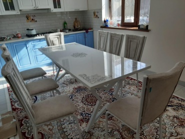 Обеденный стол SEM BRAND 568333, 200х80x90 см, ЛДСП, белый
