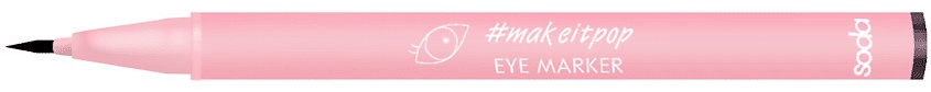 Soda EYE MARKER #makeitpop Подводка-маркер для глаз подводка-фломастер черный черный
