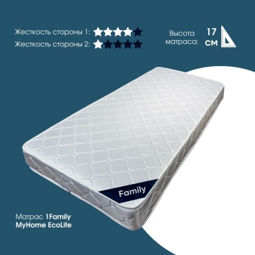 Матрас 1FAMILY MyHome EcoLite, 220x220x17 см