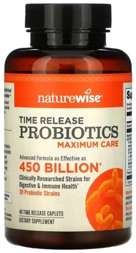 NatureWise пробиотик Time Release Probiotics Maximum Care 40 капсул