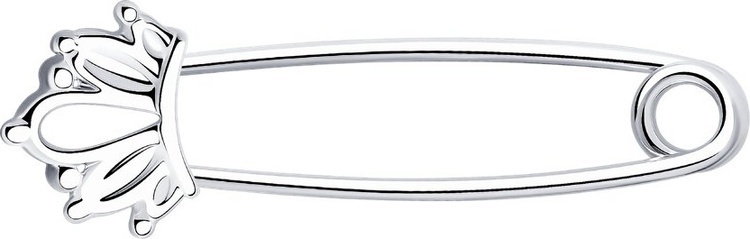 Булавка SOKOLOV 94040096 вес 0.63 г серебро, без вставок