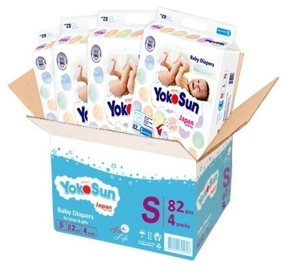 Купить Подгузники Yokosun S, 328 шт в Алматы – Магазин на Kaspi.kz