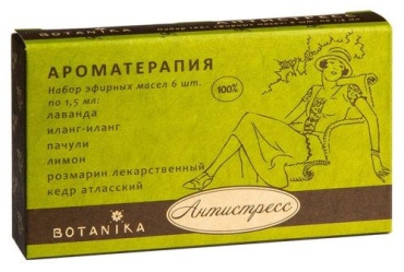 Botanika эфирное масло Антистресс иланг-иланг, кедр, лаванда, лимон, розмарин 6 шт по 1.5 мл