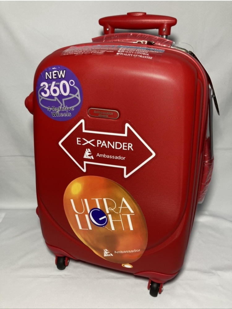 Чемодан Ambassador Expander поликарбонат 45 л красный