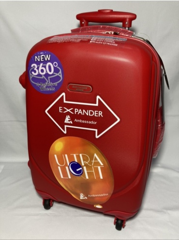 Чемодан Ambassador Expander поликарбонат 45 л красный