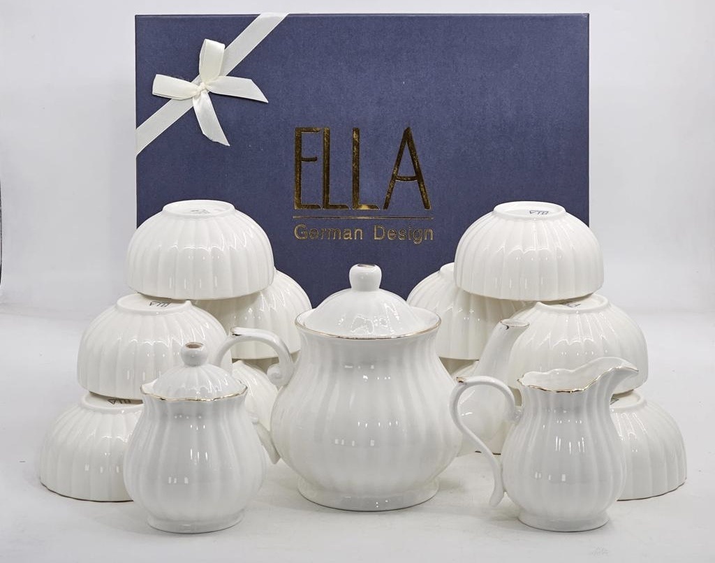 Сервиз на 12 персон ELLA , предметов: 15, чайный, керамика