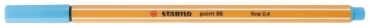 Ручка капиллярная STABILO 88/57 1 шт, цвет чернил голубой