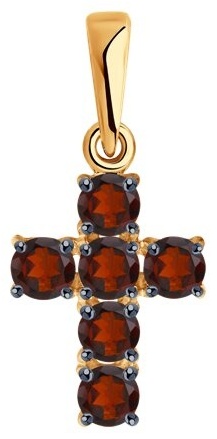 Подвеска Diamant 51-330-01631-2 вес 0.92 г золото, гранат