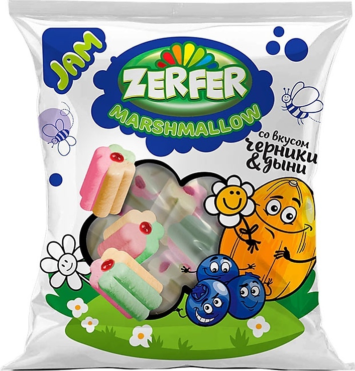 Zerfer маршмеллоу Jam черника, дыня 90 г