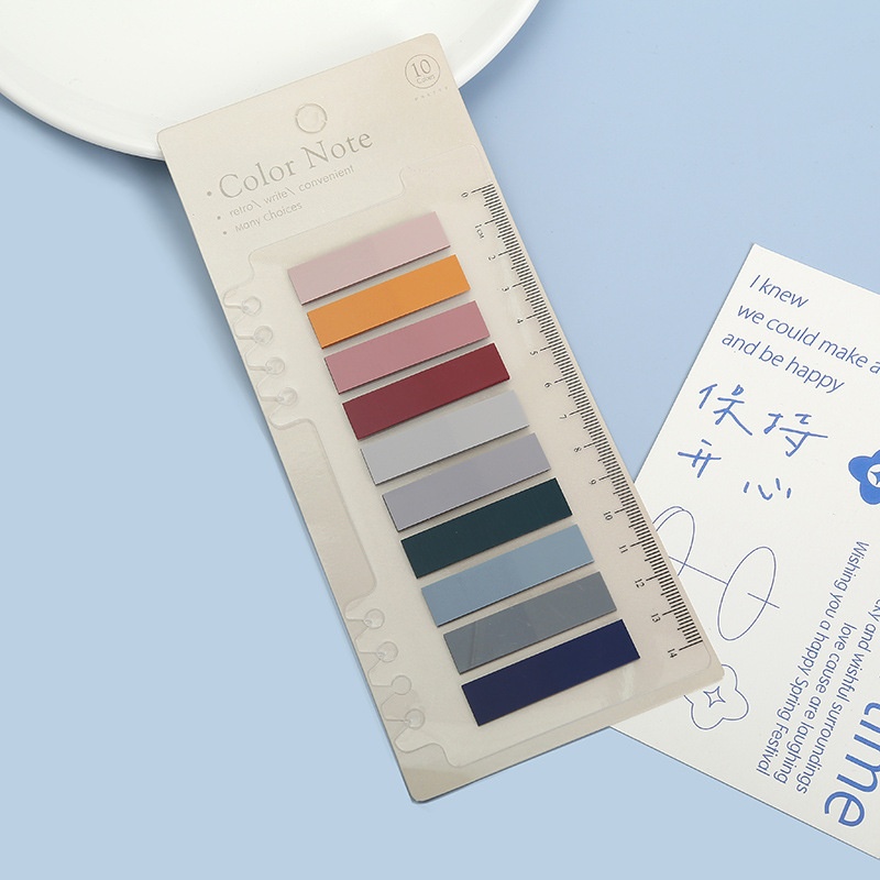 Стикеры для заметок True Tone Стикер закладки Color Note 6, пластик, 200 шт