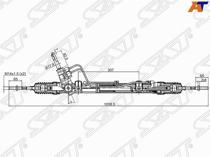 Рулевая рейка SAT электрическая ST6001547608 левый руль