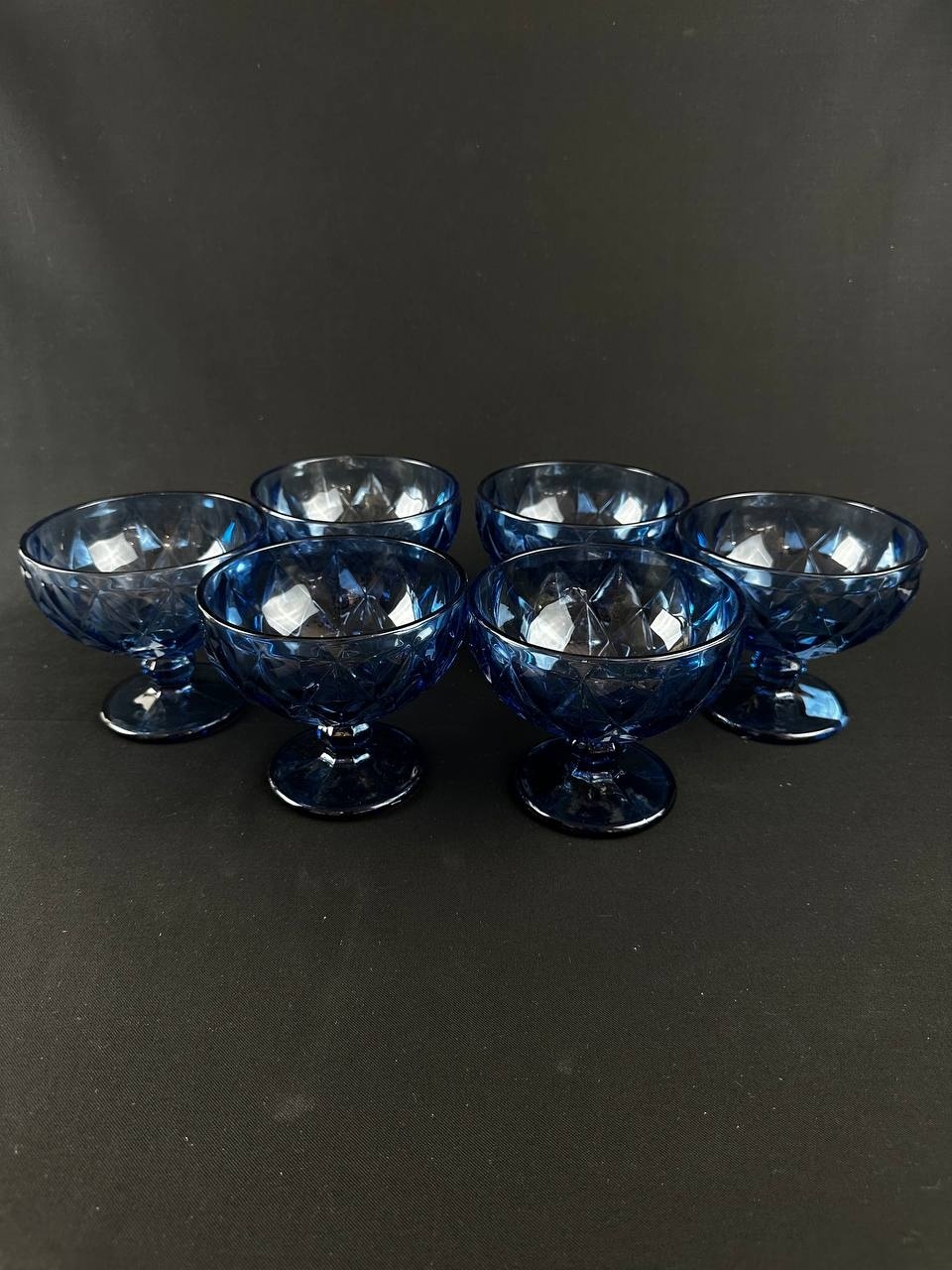 ROYAL CROWN креманка F 203 фигурная 6 шт, стекло