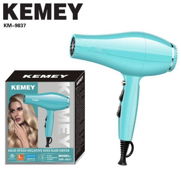 Kemei KM-9837 фен голубой
