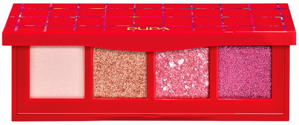 PUPA тени прессованные Holiday Land Eyes Palette eccentric pink