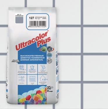 Mapei ULTRACOLOR PLUS 2 кг, цвет арктический серый 127