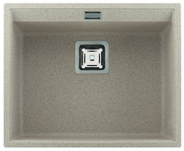Кухонная мойка AQUASANITA SQD100-110AW 55.5х45.5х20 см, гранит, тон бежевый