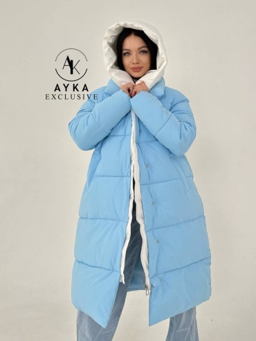 Зимняя куртка Ayka Exclusive белый, голубой