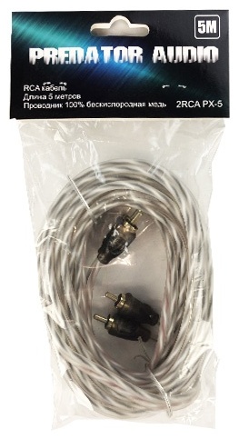 PREDATOR кабель 2RCA PX-5 5м 1 шт