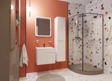 Тумба с раковиной KABINKA.KZ Kare Luxe 60, 60x49x45 см, белый