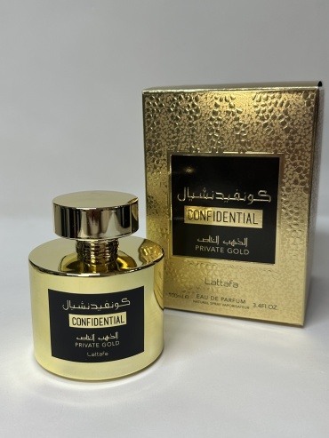 Lattafa Perfumes Confidential Private Gold парфюмерная вода EDP 100 мл, унисекс