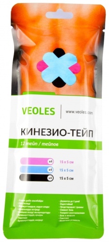 Пластырь Кинезио-тейп 12 шт не стерильно