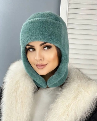 Ушанка Fans caps размер универсальный, изумрудный
