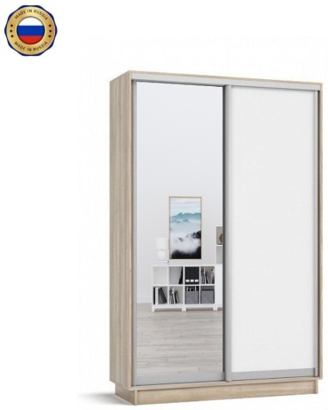 Шкаф-купе Divan Boss РИМ, 140x224х60 см, белый