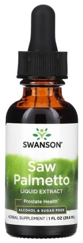 Swanson, Жидкий экстракт серенои, без спирта и сахара, 29,6 мл (1 жидк. Унция)