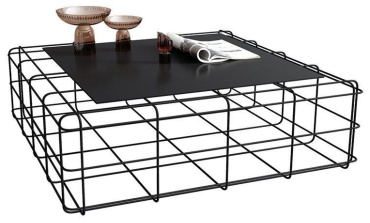Журнальный столик ASOMI классический Loft3, 100x100x36 см, черный