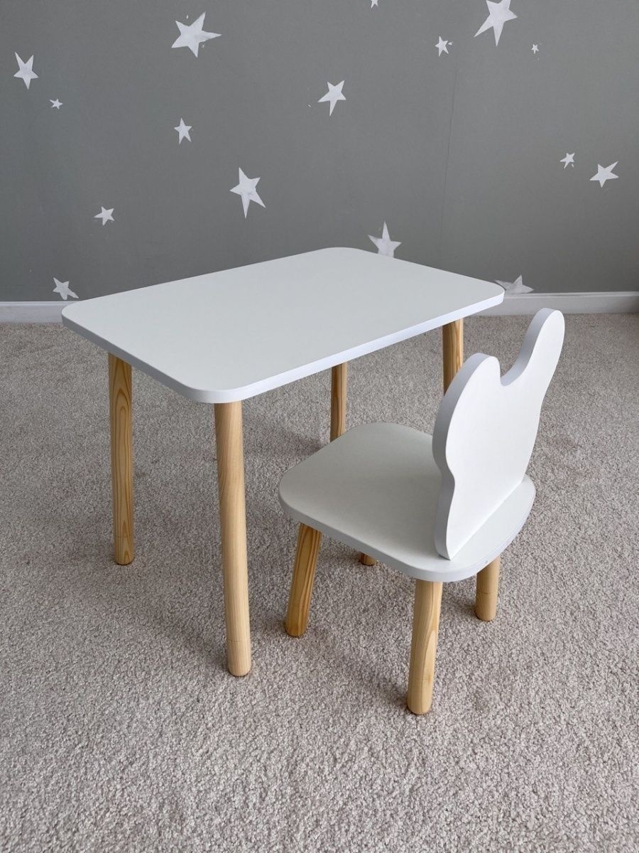 Dimdomkids Классики Мишка, 60x40x46 см, ЛДСП, дерево, белый