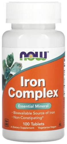 NOW Iron Complex таблетки 100 шт