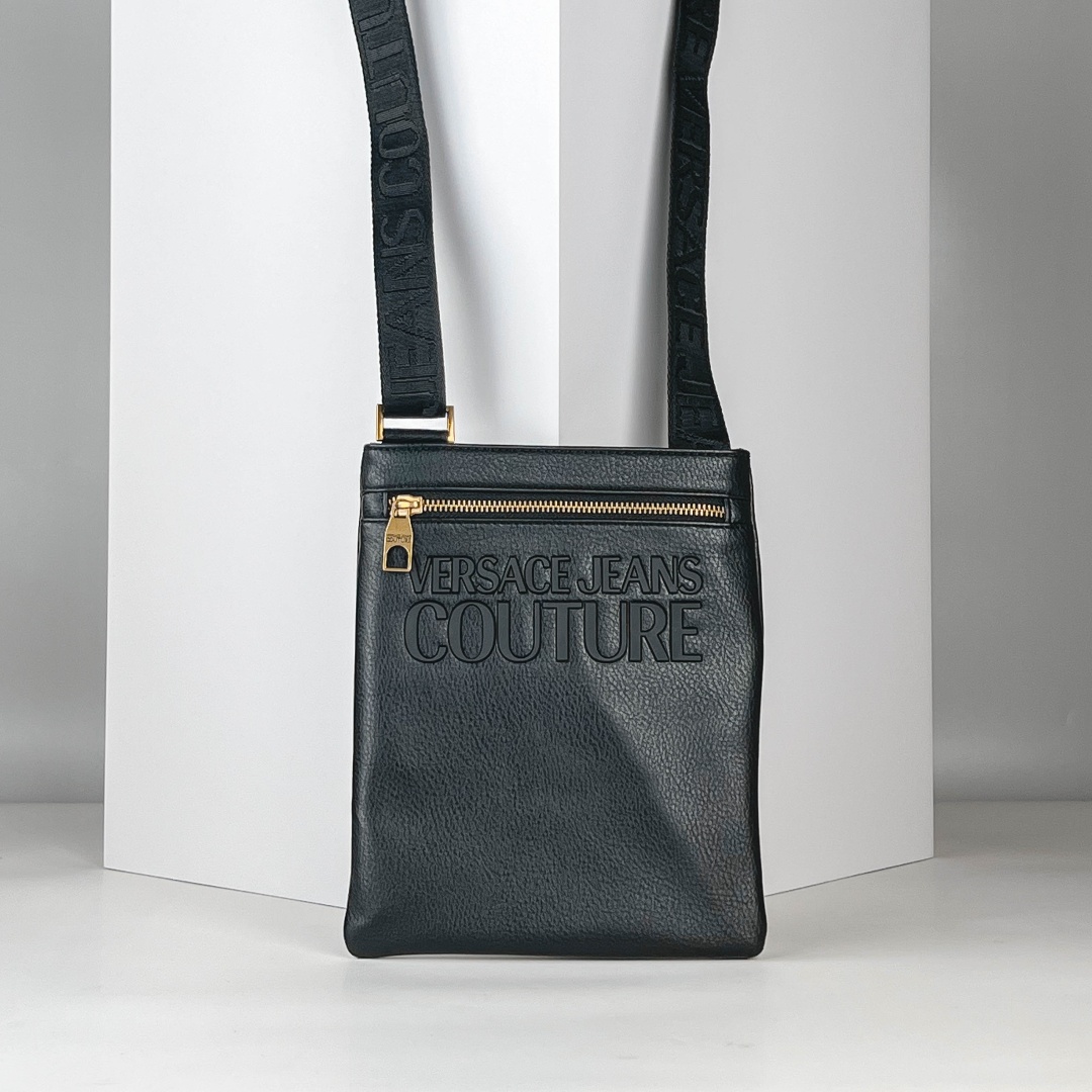 Сумка кросс-боди Versace экокожа черный