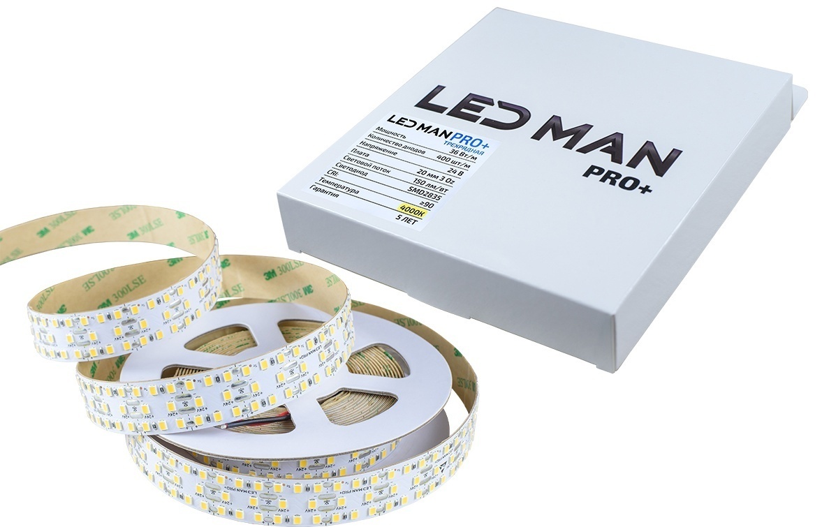 Светодиодная лента LEDMAN белый 5 м