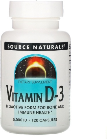 Source Naturals витамин D-3 5000 МЕ 120 капсул