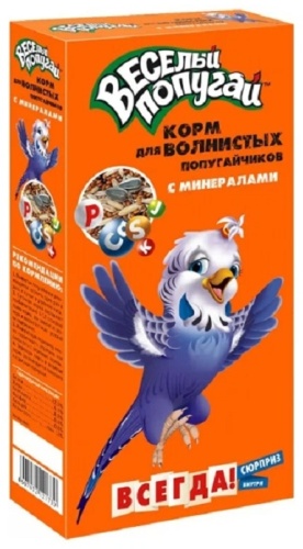 4607072121730 Корм для волнистых попугайчиков с минералами 450г для волнистых попугаев 450 г