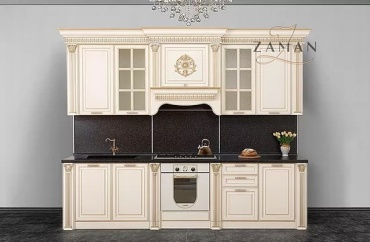 Кухонный гарнитур Заман Валенсия, 300x250х60 см, ЛДСП, бежевый