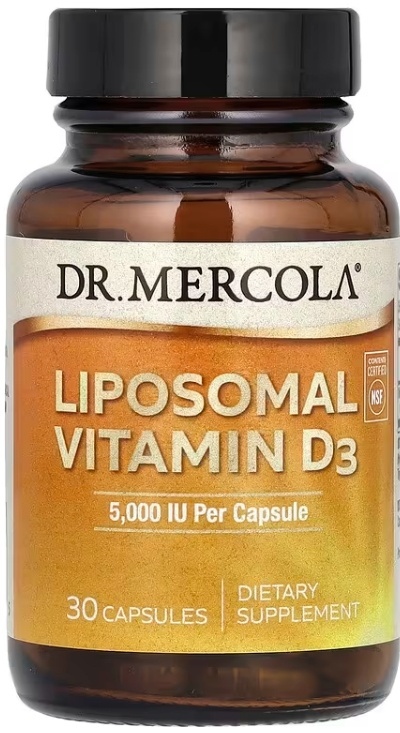 Купить Dr. Mercola липосомальный витамин D3, 5000 МЕ капсулы 30 шт в ...