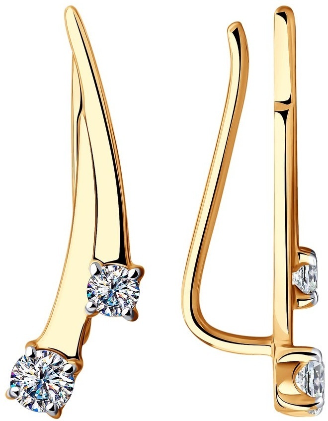 Кафф SOKOLOV EAR-SO-585-316771 вес 1.18 г золото, фианит