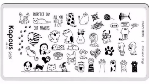 Kapous Nails пластины 2629 Cats and dogs