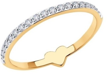 LUXOR JEWELRY LUXOR 018545_16_1.06 размер 16 вес 1.06 г золото, фианит