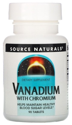 Source Naturals БАД Vanadium with chromium 90 таблеток