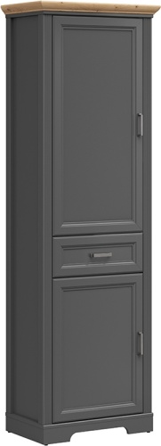 Распашной шкаф BRW Брест Жасмин, 00038582, 65.5x204х41 см, темно-серый, светло-коричневый