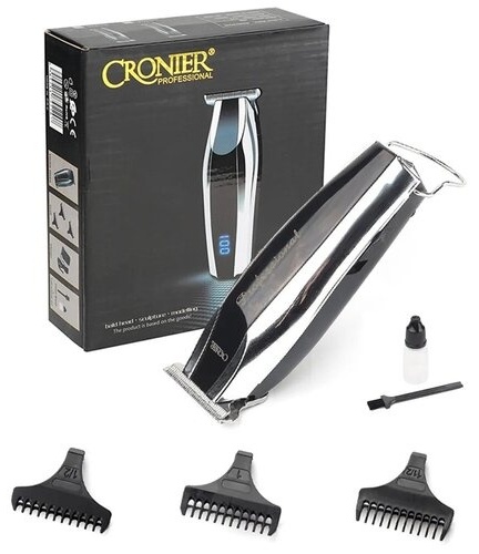 Cronier машинка для стрижки CR-9230 черный, серебряный