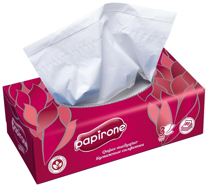 Бумажные салфетки PAPIRONE Premium Красная 80 шт