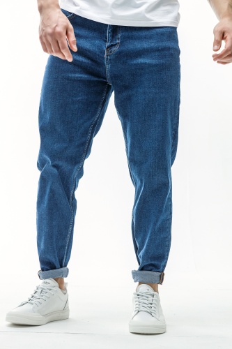 Джинсы свободного кроя Denim синий